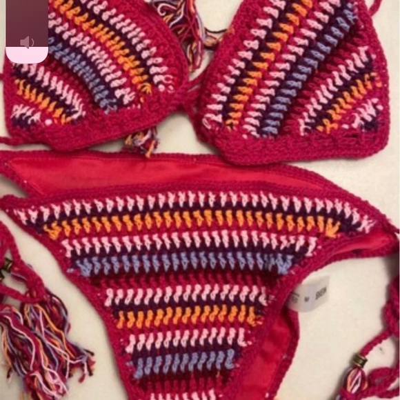 SHEIN Striped Knit Halter Bikini Swimsuit - Picture 2 of 4
